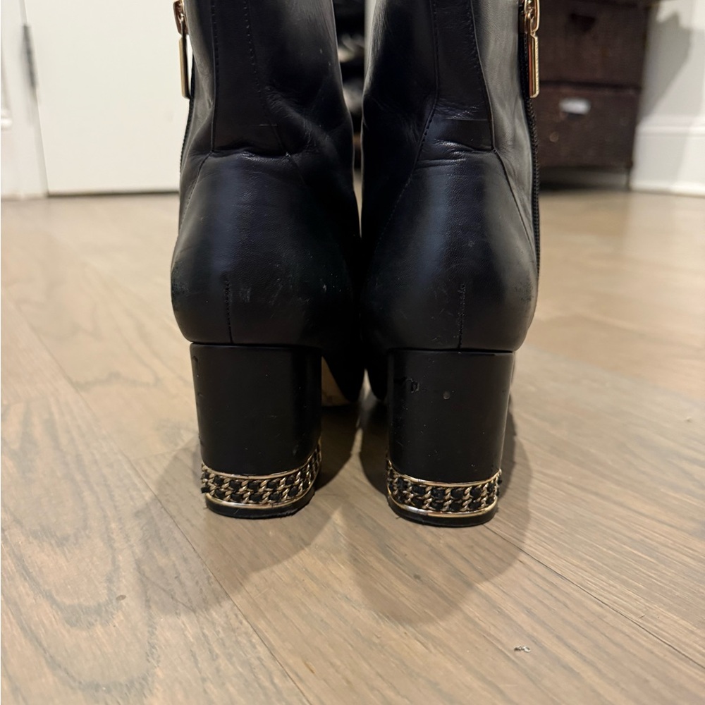 Karl Lagerfeld Sonia Embellished Leather Booties - Picture 6 of 8